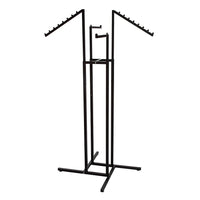 Eddie's Hang-Up Display Ltd. 4 supports de bras, 2 droits et 2 inclinés, réglables, noir mat (214010)-Présentoir à quatre voies pour vêtements
