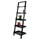 Winsome – Étagère inclinée Bellamy, noir (29553)-5 tablettes de rangement en gradins