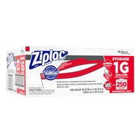 Ziploc - Sacs refermables de rangement, 1 gallon-Glissière à fermeture étanche à interblocage pour bien garder la fraîcheur et protéger la nourriture de l'assèchement