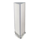 Azar Displays – Présentoir de plancher à panneaux perforés sur 3 côtés et à roulettes, 60 x 16 po, blanc (700451-WHT)-Le présentoir est préassemblé