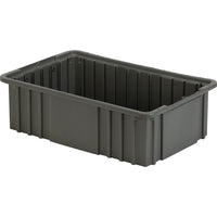 Lewis Bins+, Contenant Divider Box, Polyéthylène, 15,5po La X 9,9po P X 5po H, Gris, paquet de 5-Couleur Gris