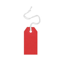 Jam Paper - Étiquettes Cadeaux avec Cordon - Mini - 2 3/4 po x 1 3/8 po - Rouge - 100 Pack-Étiquettes cadeaux rouges