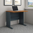 BushMD – Bureau 36 po de la collection Cubix, cerisier naturel/gris ardoise-Bords robustes en caoutchouc résistants aux chocs
