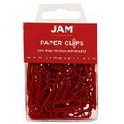JAM Paper – Ensemble de fournitures de bureau, trombones et pince-notes, rouge (218334re)-Rouge
