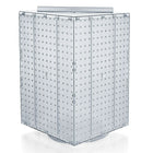 Azar Displays – Présentoir rotatif à panneaux perforés sur 14 côtés, 20 x 14 x 4 (po), translucide (701414-CLR)-Présentoir emboîtable à 4 côtés qui repose sur une base rotative de 12 po de diamètre