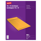 Staples - Enveloppes kraft pour catalogue avec rabats gommés, 10 x 13 po, 24 lb, brun, paquet de 100-Idéales pour l'envoi de catalogues, livrets, brochures et documents de plusieurs pages