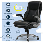Serta - Fauteuil de direction Brinkley SMT, 27 1/2 po l x 30 po P x 43 po à 46 po H - Noir-Manettes commandées par câble
sur le côté du siège pour le réglage
de la hauteur, de l’inclinaison
et du verrouillage