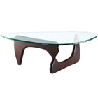 Nicer Furniture - table basse Noguchi - noyer foncé-Plateau en verre trempé 3/4" (19mm)