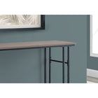 Monarch Specialties - 3577 Table D'Appoint - 48 po L/Console D'entrée Taupe/Noir-Base solide en métal noir qui s'agence à tout style de décor dans le salon, la chambre ou le bureau