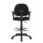 Nicer Furniture - chaise de dessinateur en tissu accoudoirs en boucle-La grande base en nylon durable de 27 pouces assure une stabilité accrue