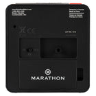 Marathon - Horloge analogique avec veilleuse automatique, noir/blanc (CL030053BK-WH)-Deux piles AA sont incluses dans la boîte