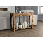 Safdie & Co. 40L Table Console - Bois Brun Récupéré 2 Tirroirs 1 Étagère-Design contemporain, donne une sensation de propreté et d'élégance à votre espace de vie.