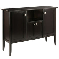 Winsome – Buffet Melba, fini café (23646)-2 armoires latérales, chacune avec une tablette amovible