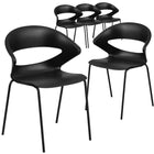 Flash Furniture - Chaise empilable noire de la série HERCULES, capacité de 440 lb-Capacité de poids de 440 lb