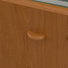 Bush Business Furniture - Bureau 72 po avec classeur mobile Cubix de, cerisier naturel/ardoise-Le piètement en C ouvert offre beaucoup d’espace pour les jambes?; le panneau de confidentialité fini permet au bureau d’ordinateur d’être superbe, quelle que soit son orientation