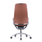 DecentLiving - Chaise de bureau à dossier pleine hauteur - Marron-Profondeur d'assise, hauteur et tension d'inclinaison réglables