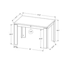 Monarch Specialties - 1164 Table A Manger - 32 po X 48 po /Faux Bois Gris-La couleur gris chêne s_x0019_ agence parfaitement avec tout style que vous choisissez dans votre cuisine ou votre salle à manger