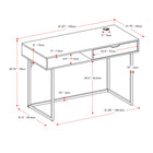 CorLiving - Bureau Auston à tirroir unique - Blanc-31 H x 47 L x 22 P po