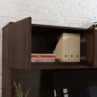 Sauder - 427446 La Collection Affirm Surmeuble - Finition Noble Elm-Rangement cache derriere quatre portes pour les classeurs, les dossiers, les fournitures etc.
