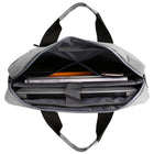 Vangoddy sac de messager Sacoche de transport à bandoulière pour ordinateur portable 15,6 po - Gris-Poche avant généreuse pour stationnaire, chargeur, câble, portefeuille, téléphone portable et autres nécessités lors de vos déplacements