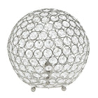 Lampe de table Elegant Designs à paillettes boule de cristal de 10 pouces, chrome-Lampe de table