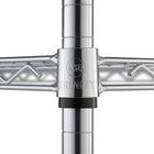 Étagère grillagée robuste à 5 tablettes TRINITY munie de roulettes – Chrome (TBFC-0904)-Capacité de charge sur les patins (poids réparti uniformément) : 362,87 kg / 800 lb par tablette, Capacité de charge totale de 1814,37 kg / 4,000 lb