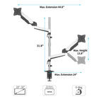 SHOPPINGALL Bras de moniteur extra-long à double vérin à gaz, empilé verticalement, pour écrans 15"-32" -SA-GA24L-Blanc-[INSTALLATION SANS SOUCI] Tous les outils nécessaires sont fournis pour une installation rapide et sans problème. La plaque VESA est amovible pour faciliter l'installation. Pour toute question ou problème, notre adresse e-mail et notre numéro de téléphone gratuit sont disponibles 24 heures sur 24 et 7 jours sur 7 sur la boîte et le manuel de l'utilisateur.