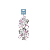 Choux frisés Rose, Argent, Blanc, Paquet de 12 (00264) - Millbrook Studios-Rose/Argent/Blanc