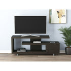 Safdie & Co Meuble TV Staggered Concept avec 1 tiroir - Cappuccino-Le meuble TV accueillera la plupart des téléviseurs à écran large