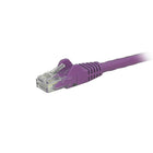 StarTech Câble de raccordement Ethernet Cat6 avec connecteurs antiaccrochements RJ-45, 4 pi, violet (N6PATCH4PL)-Gaine en PVC violette pour vos connexions en codes de couleur