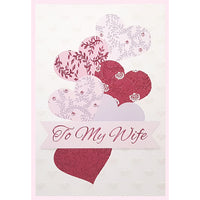 Rosedale Gold - Cartes de souhaits/Enveloppes - Joyeuse St-Valentin Épouse - 5-1/2 po x 8 po - paquet de 6-Imprimées sur un papier de qualité non couché