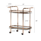 South Shore - Maliza - Chariot bar - Rose doré-Accessoires non inclus