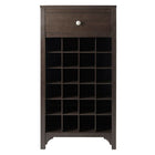 Winsome – Armoire à vin modulaire Ancona avec tiroir, peut contenir 24 bouteilles, expresso-Peut stocker jusqu’à 24 bouteilles de vin