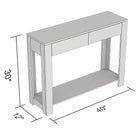 Safdie & Co. 40L Table Console - Cappuccino 2 Tirroirs 1 Étagère-Facile à assembler.