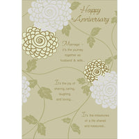 Rosedale – Cartes de souhaits et enveloppes, Happy Anniversary, 5 1/2 x 8 po, 12/paquet (15048)-Imprimé sur papier cartonné non couché de haute qualité