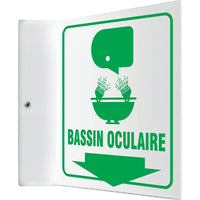 Accuform Signs - Enseignes De Douche Oculaire Projection, 8po x 8po, Plastique, Français Avec Pictogramme-Type d'affichage Boulonné