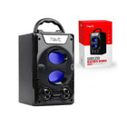 Havit HV-SK587BT Haut-parleur sans fil Bluetooth 5 W, 7 LED, USB, MicroSD, FM - Noir-charge usb, compatible avec les téléphones, les pads