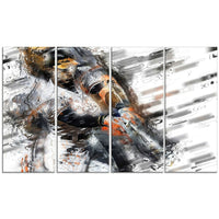 Designart – Collision de baseball, imprimé sur toile (PT2556-271)-Impression
