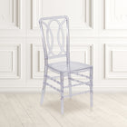 Chaise empilable Flash Elegance couleur cristaux de glace avec dossier design du créateur-Haute résistance aux chocs