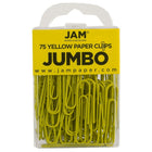 JAM Paper – Trombones géants, jaune, 6 paquets de 75, total de 450 (42182236g)-Longueur : 2 po