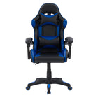Chaise de jeu Ravagers de CorLiving - Noir/Bleu-Détail de bande de course noire et bleue