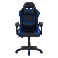 Chaise de jeu Ravagers de CorLiving - Noir/Bleu-Détail de bande de course noire et bleue