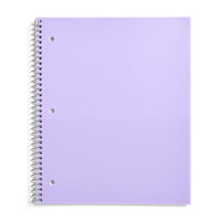 Pep Rally cahier de notes à spirale - Ligné - 70 feuilles - Lilas-Cahier de notes ligné de 8 x 10 po