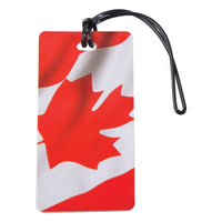 Austin House - Étiquettes de bagages à l'effigie du drapeau canadien qui flotte, Paquet de 2-Étiquettes au profil mince pour l'identification des bagages
