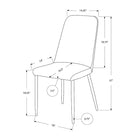 Monarch Specialties - 1034 Chaise - Simili-Cuir Noir/Chrome - Paquet de 2-Dimensions : 37 haut. x 18 larg. x 16 prof. (po)