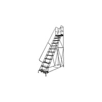 Tri-Arc Manufacturing – Escabeau roulant avec marche; Hauteur : 120 po, marches : 12, largeur : 24 po (KDSR112242-D2)-Non. de marches : 12