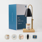 HABITU - Lampe chauffe-bougie à hauteur réglable avec bougie à la lavande - Noir-Option sûre et sans flamme de profiter de vos bougies