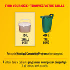 Glad - Sacs 100 % compostables au parfum de citron - 10L - Paquet de 44-SACS GARANTIS RÉSISTANTS: Les sacs Glad sont garantis résistants pour mieux contenir toutes vos ordures, sans dégâts.
