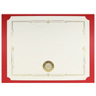 St. James - Porte-certificats/porte-documents - Sceau d'or avec ruban d'or - rouge - paquet de 5-Convient pour les certificats de récompense en format paysage ou portrait