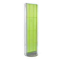 Azar Displays – Support de plancher avec panneau perforé des deux côtés, 60 x 16 po, vert (700256-GRE)-Acrylique vert